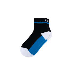 Mid Crew Socks - Black/Vessi Blue/White